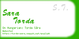 sara torda business card