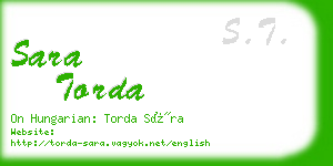 sara torda business card